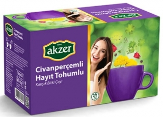 Akzer Civanperçemli Hayıt Tohumlu Çay Bardak Poşet 25 Adet
