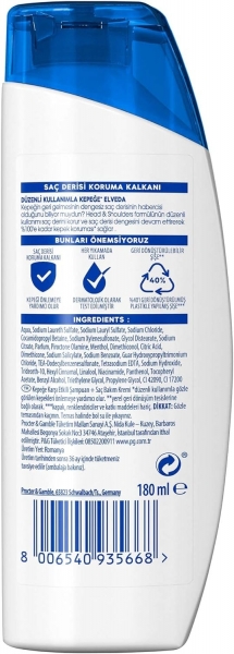 Head & Shoulders Mentol Ferahlığı Kepeğe Karşı Etkili 180 ml 2'si 1 Arada