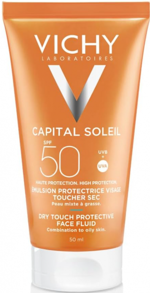 Vichy Capital Soleil Dry Touch Yüksek Korumalı Yüz Emülsiyonu 50 Faktör 50 ml