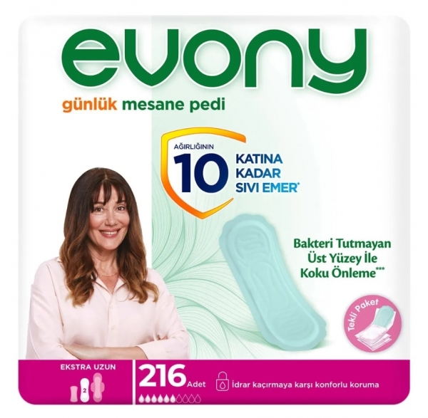 Evony Günlük Mesane Ped Extra Uzun 216 Adet