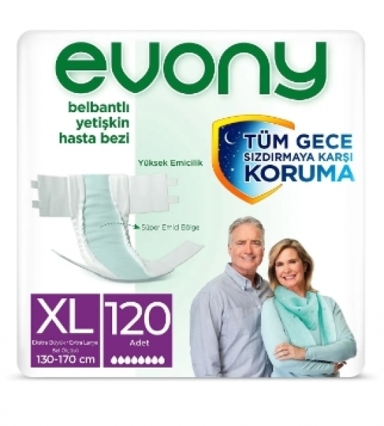 Evony XLarge Belbantlı Yetişkin Bezi 120 Adet