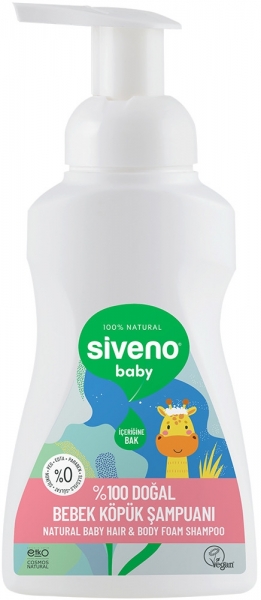Siveno Bebek Doğal Köpük Saç ve Vücut Şampuan