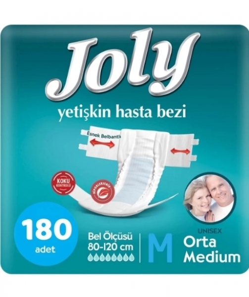 Joly Medium Belbantlı Yetişkin Bezi 180 Adet