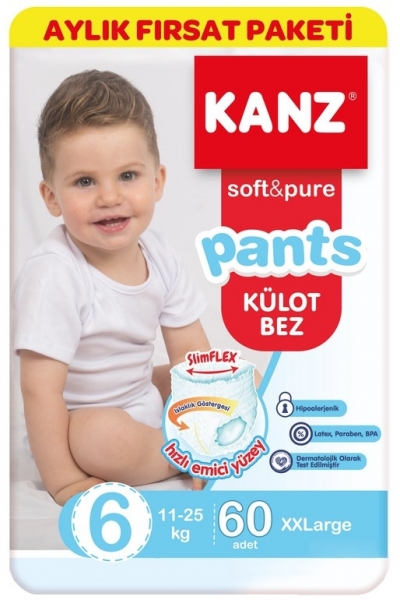 Kanz Soft&Pure Külot 6 Beden 60 Adet Bebek Bezi