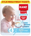 Kanz Ultra-Dry 4 Beden 120 Adet Bebek Bezi