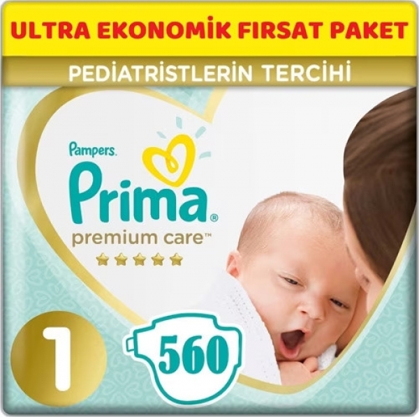 Prima Premium Care 1 Beden 560 Adet Bebek Bezi