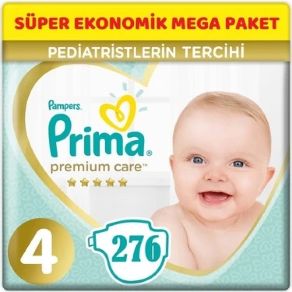Prima Premium Care 4 Beden 276 Adet Bebek Bezi