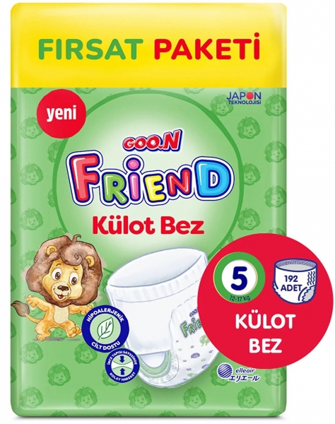 Goon Friend Külot Bez 5 Beden 192 Adet Bebek Bezi