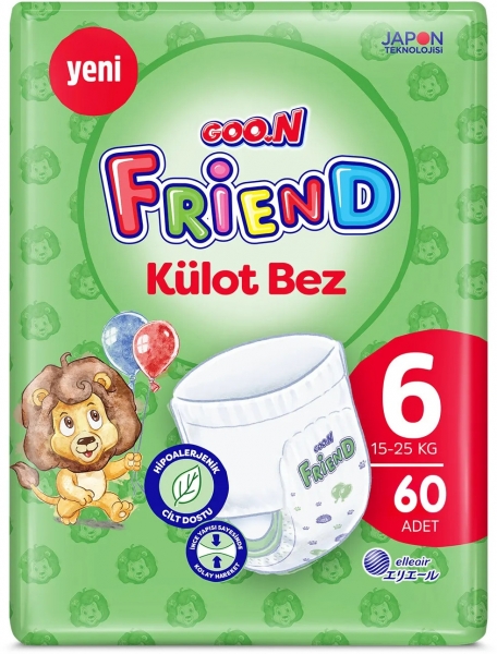 Goon Friend Külot Bez 6 Beden 60 Adet Bebek Bezi
