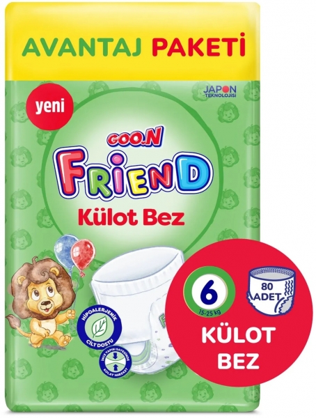Goon Friend Külot Bez 6 Beden 80 Adet Bebek Bezi
