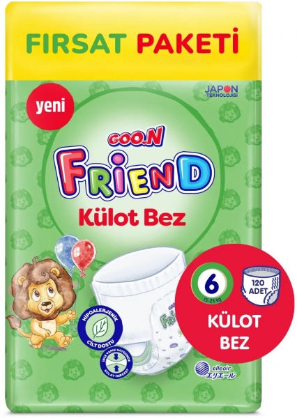Goon Friend Külot Bez 6 Beden 120 Adet Bebek Bezi