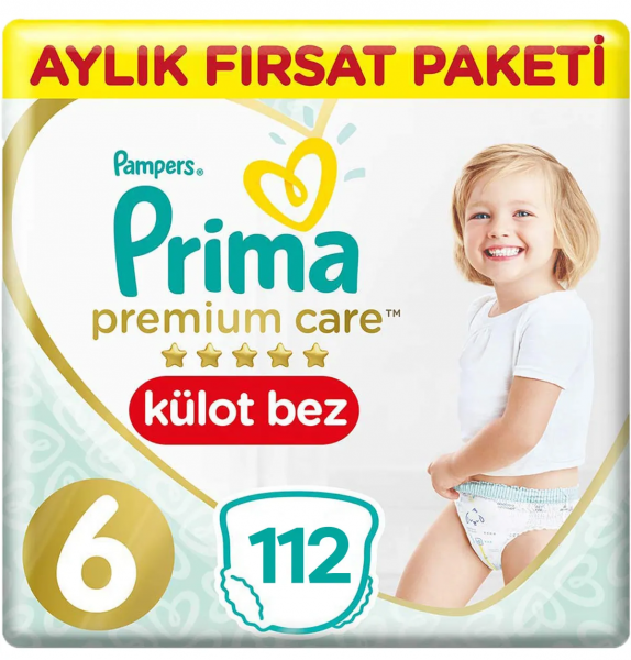 Prima Premium Care Külot Bez 6 Beden 112 Adet Bebek Bezi