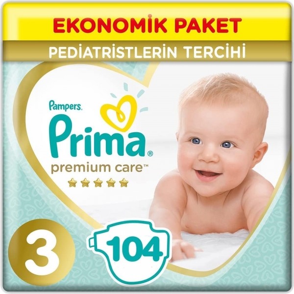 Prima Premium Care 3 Beden 104 Adet Bebek Bezi