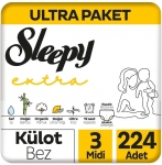 Sleepy Extra Günlük Aktivite Külodu 3 Beden 224 Adet resim