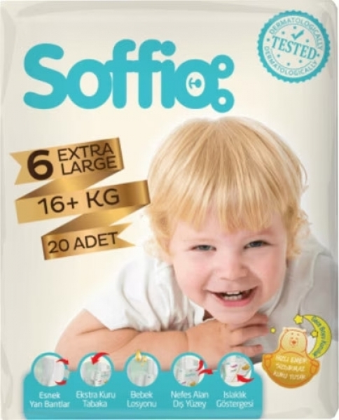 Soffio 6 Beden 20 Adet Bebek Bezi