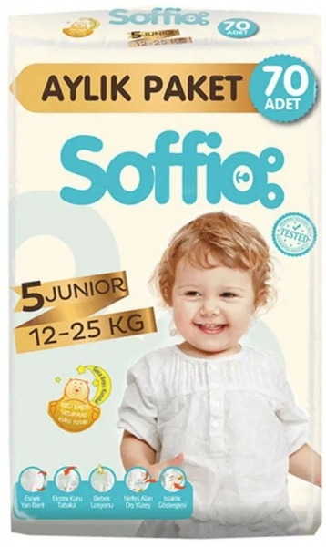 Soffio 5 Beden 70 Adet Bebek Bezi