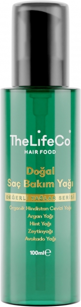 TheLifeCo HairFood Değerli Yağlar Doğal 100 ml Bakım Yağı