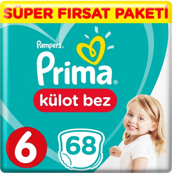 Prima Külot Bez 6 Beden 68 Adet Bebek Bezi