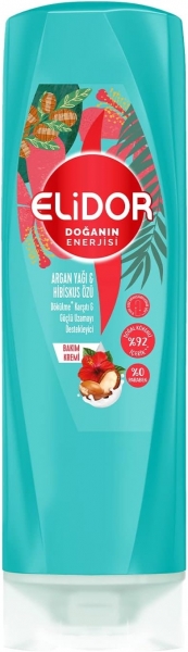 Elidor Doğanın Enerjisi Argan Yağı ve Hibiskus Özü 350 ml Saç Kremi