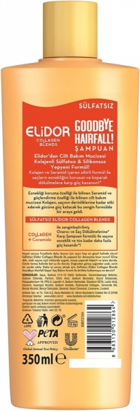 Elidor Collagen Blends Sülfatsız Goodbye Hairfall 350 ml Şampuan