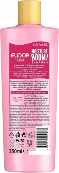 Elidor Collagen Blends Sülfatsız Moisture Boom 350 ml Şampuan