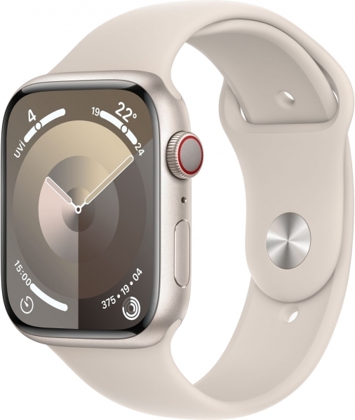 Apple Watch Series 9 Cellular 45mm Alüminyum Kasa ve Spor Kordon Akıllı Saat