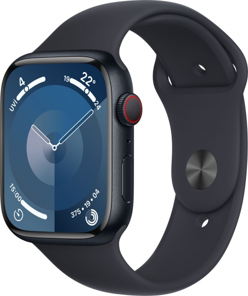 Apple Watch Series 9 Cellular 45mm Alüminyum Kasa ve Spor Kordon Akıllı Saat