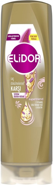 Elidor Superblend Saç Dökülmelerine Karşı Chia Tohumu Yağı Keratin 400 ml Saç Kremi