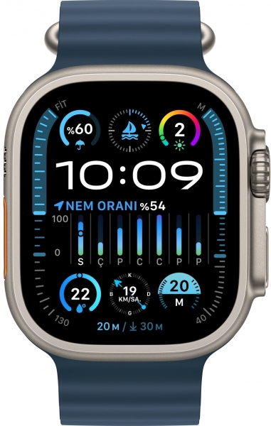 Apple Watch Ultra 2 Titanyum Kasa ve Ocean Kordon Akıllı Saat