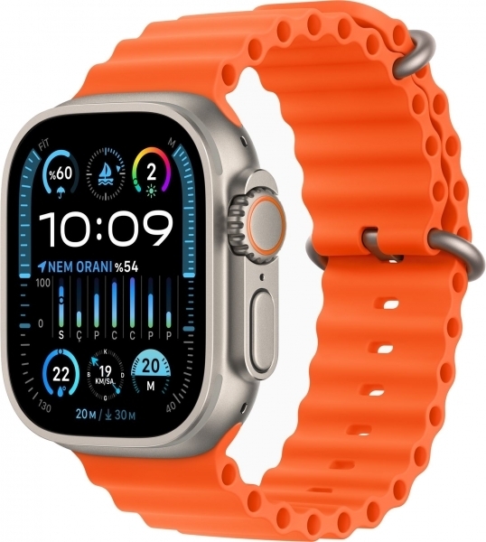 Apple Watch Ultra 2 Titanyum Kasa ve Ocean Kordon Akıllı Saat