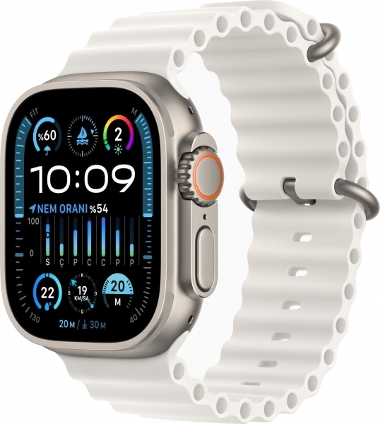 Apple Watch Ultra 2 Titanyum Kasa ve Ocean Kordon Akıllı Saat