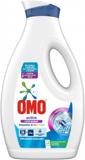 Omo Active Cold Power Beyazlar ve Renkliler Sıvı Çamaşır Deterjanı 26 Yıkama
