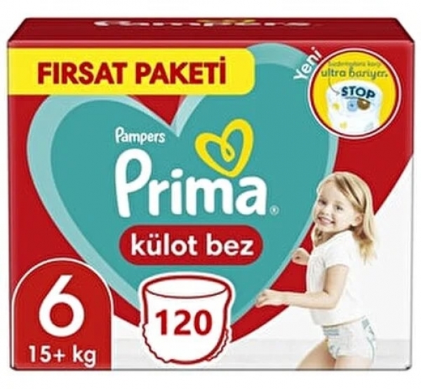 Prima Külot Bez 6 Beden 120 Adet Bebek Bezi