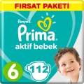 Prima Aktif Bebek 6 Beden 112 Adet Bebek Bezi