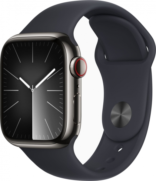 Apple Watch Series 9 Cellular 41mm Paslanmaz Çelik Kasa ve Spor Kordon Akıllı Saat