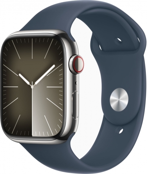 Apple Watch Series 9 Cellular 41mm Paslanmaz Çelik Kasa ve Spor Kordon Akıllı Saat