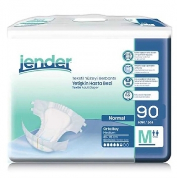 Jender Medium Belbantlı Yetişkin Bezi 90 Adet