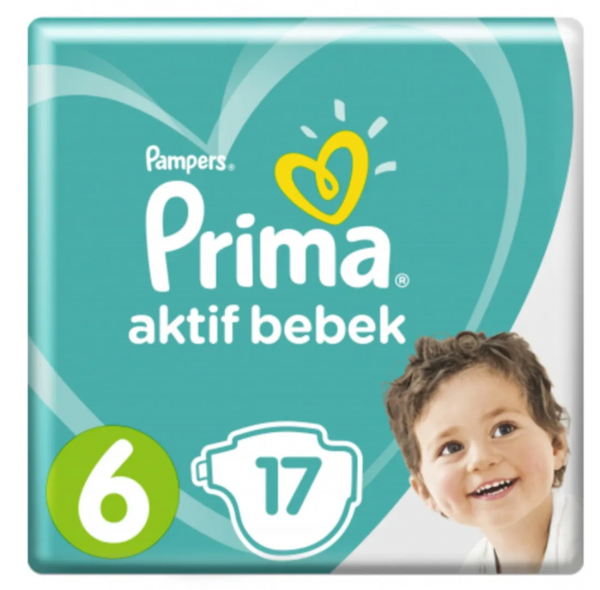 Prima Aktif Bebek 6 Beden 17 Adet Bebek Bezi