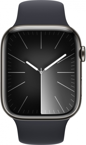 Apple Watch Series 9 Cellular 45mm Paslanmaz Çelik Kasa ve Spor Kordon Akıllı Saat