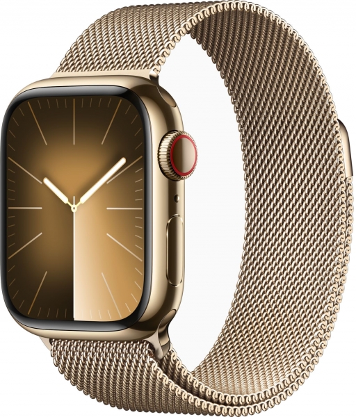 Apple Watch Series 9 Cellular 41mm Paslanmaz Çelik Kasa ve Milano Loop Akıllı Saat