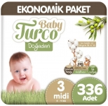 Baby Turco Doğadan 3 Beden 336 Adet resim