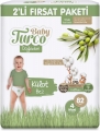 Baby Turco Doğadan 4 Beden 82 Adet Bebek Bezi