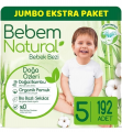 Bebem Natural 5 Beden 192 Adet Bebek Bezi