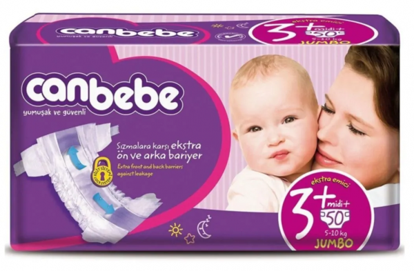Canbebe 3 Beden 50 Adet Bebek Bezi