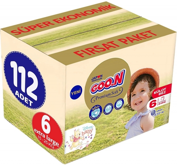 Goon Premium Soft Külot 6 Beden 112 Adet Bebek Bezi
