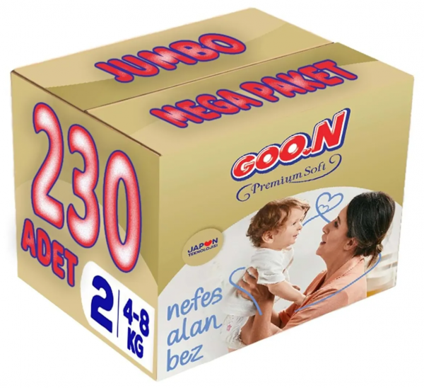 Goon Premium Soft 2 Beden 230 Adet Bebek Bezi