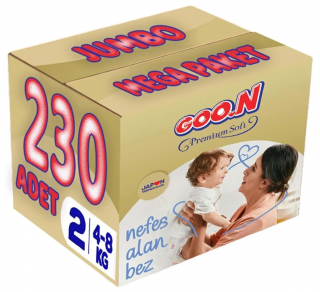 Goon Premium Soft 2 Beden 230 Adet Bebek Bezi