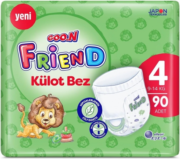 Goon Friend Külot Bez 4 Beden 90 Adet Bebek Bezi