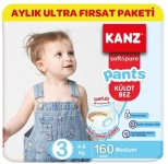 Kanz Soft&Pure Külot Bez 3 Beden 160 Adet resim