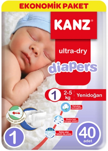 Kanz Newborn 40 Adet Bebek Bezi